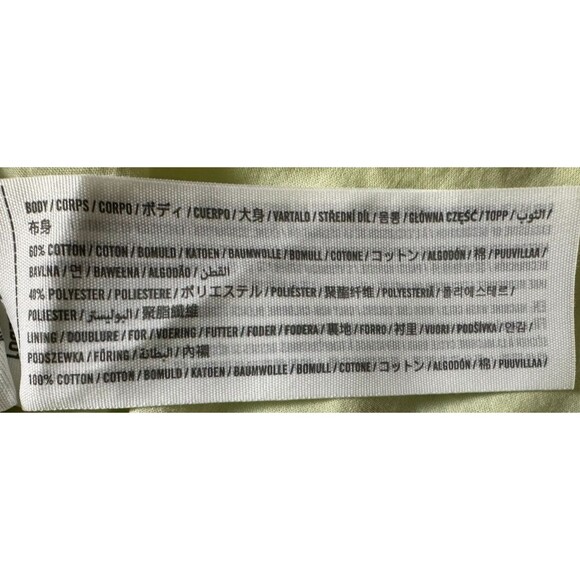 Abercrombie & Fitch Puff Sleeve Square Neck Tie Back Babydoll Top M Green Y2K - Picture 7 of 9